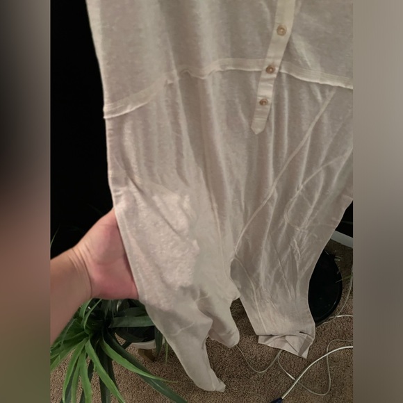 NWOT ⭐️FREE PEOPLE⭐️ INTIMATELY Pillow Talk Henley Romper In Ivory Size M - Picture 10 of 10